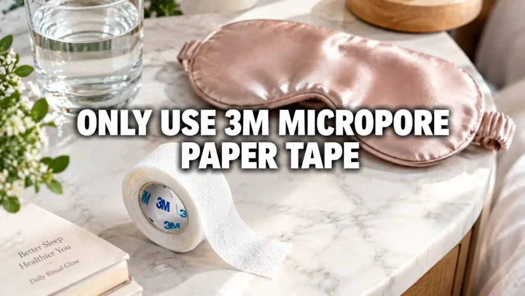 The exact gentle 3M Micropore surgical paper tape required to safely experience the benefits of mouth taping for sleep without irritating your facial skin.